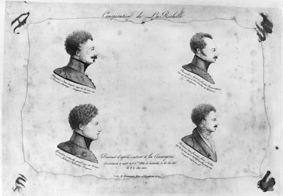 La Rochelle plot, portraits of the four sergeants, after 1822 by French School